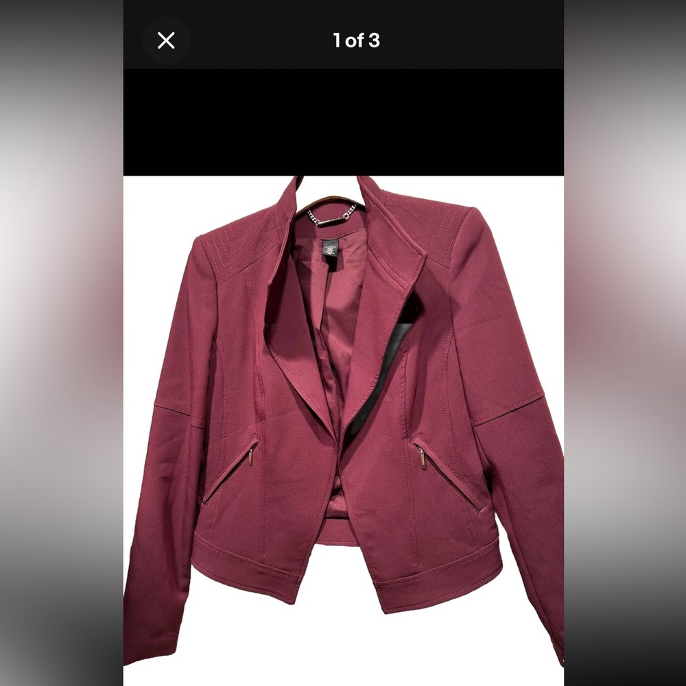 White House Black Market Deep Red Blazer
